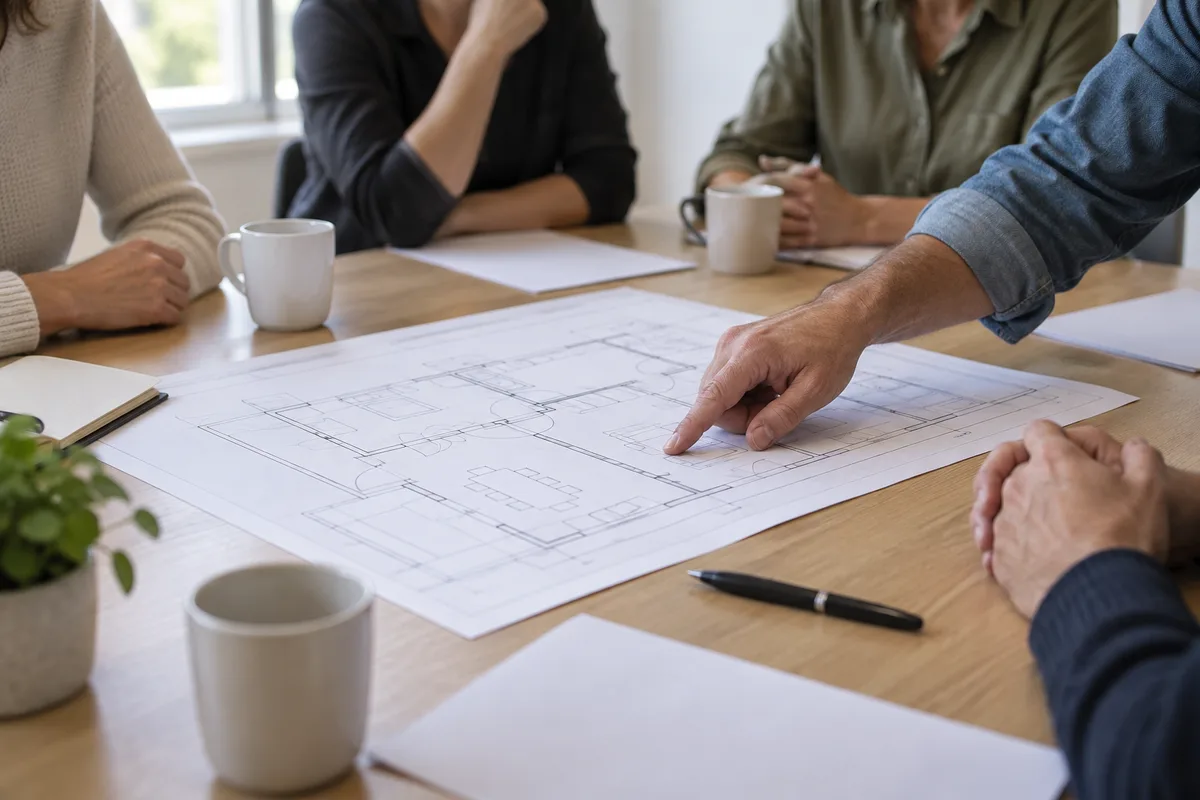 Réunion de copropriété autour d&rsquo;un dossier de travaux de façade